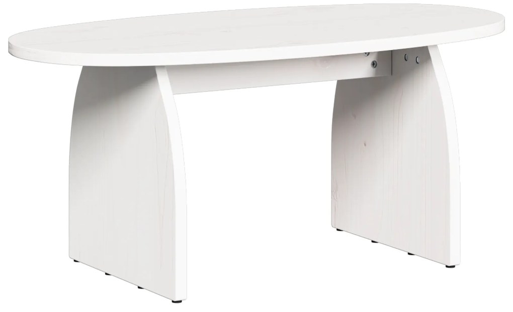 vidaXL Τραπεζάκι σαλονιού Λευκό 80 x 40 x 35 cm Συμπαγές ξύλο πεύκου