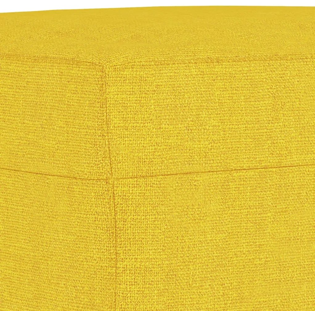 vidaXL Πολυθρόνα Ανοιχτό Κίτρινη 60 εκ. Υφασμάτινη με Υποπόδιο