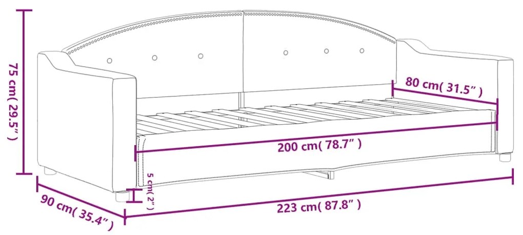 ΚΑΝΑΠΕΣ ΚΡΕΒΑΤΙ ΣΚΟΥΡΟ ΓΚΡΙ 80 X 200 ΕΚ. ΥΦΑΣΜΑΤΙΝΟΣ 354179