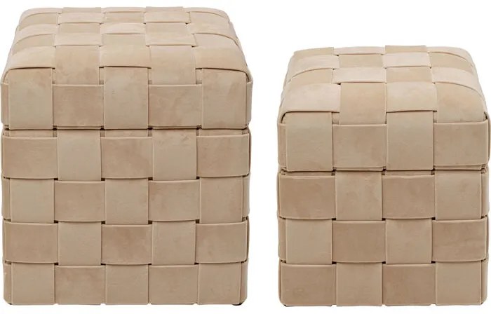 Stool Weave Beige (2/Set) - Μπεζ