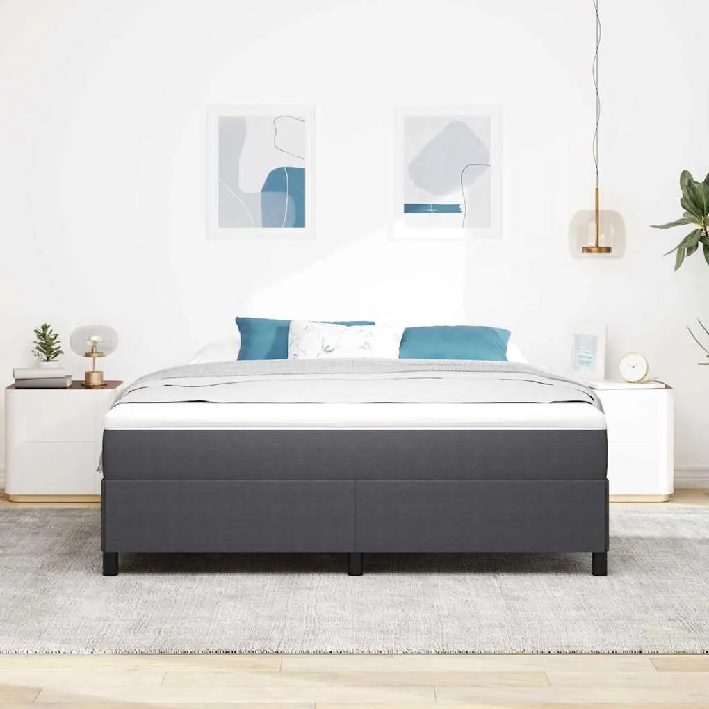 vidaXL Σκελετός Κρεβατιού Σκούρο γκρι 180 x 200 cm Βελούδο