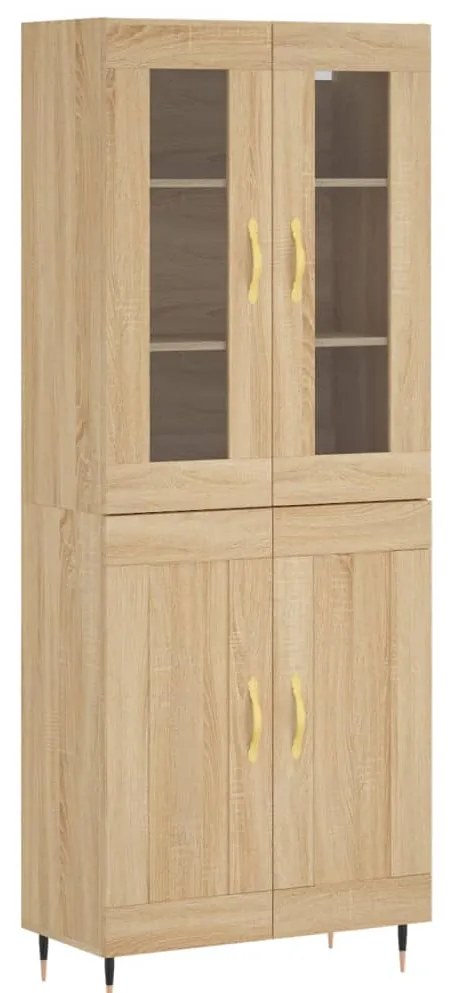 vidaXL Ντουλάπι Sonoma δρυς 69,5 x 34 x 180 εκ. από Επεξεργασμένο Ξύλο