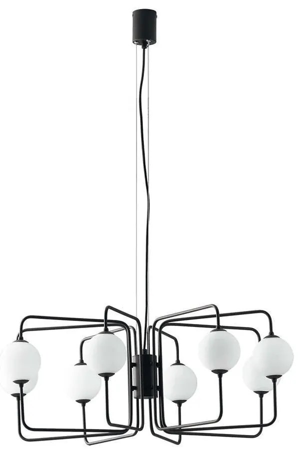 Φωτιστικό Οροφής I-Neutron-S8 Black-White Luce Ambiente Design Metal, Glass