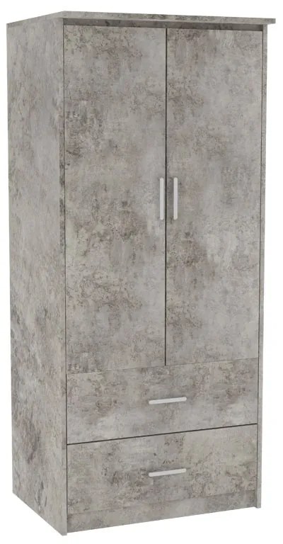 Intrahome Ντουλάπα ρούχων δίφυλλη OLYMPUS Intrahome χρώμα antique ανθρακί 81x57x183εκ | SKU: INTRAPA-234111298