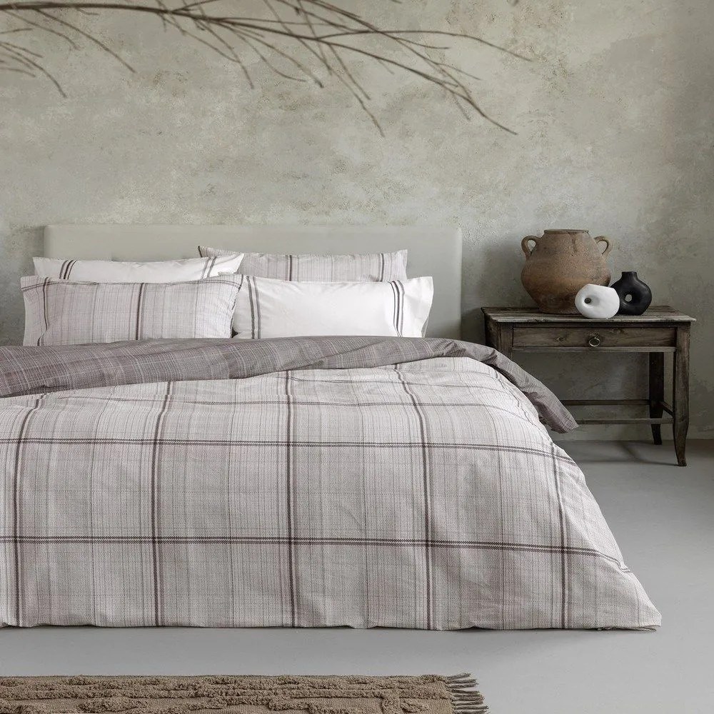 Παπλωματοθήκη Liaison (Σετ 2τμχ) Beige Nima Μονό 160x240cm 100% Cotton
