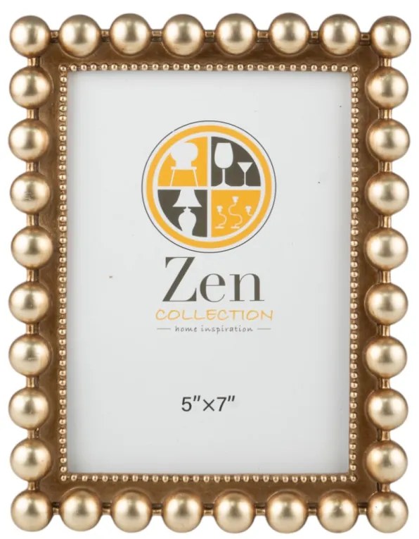 Κορνίζα Με Μπίλιες Χρυσή-Καφέ 13x18εκ. Zen Collection 25.2.50691
