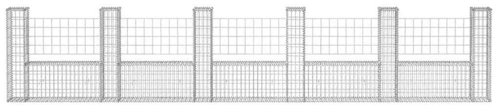 vidaXL Συρματοκιβώτιο σε Σχήμα «U» 570x20x100 εκ Γαλβανισμένος Χάλυβας