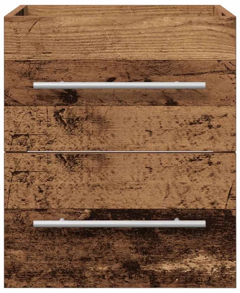 vidaXL Ντουλάπι νιπτήρα με συρτάρι Παλιό Ξύλο 38,5 x 41 x 48 εκ