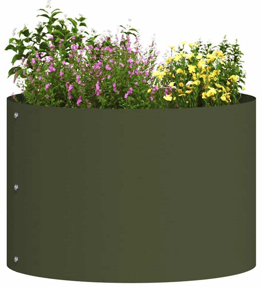 vidaXL Ζαρντινιέρες κήπου 5 pcs Λαδί 30 x 30 x 20 cm Ατσάλι