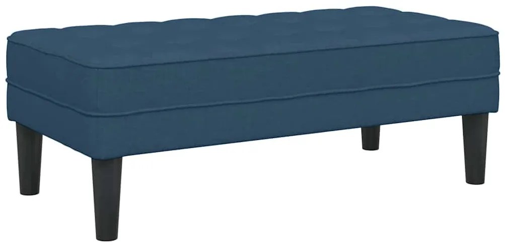 vidaXL παγκάκι με μαξιλάρι Μπλε 113 x 57 x 39 εκ. ύφασμα