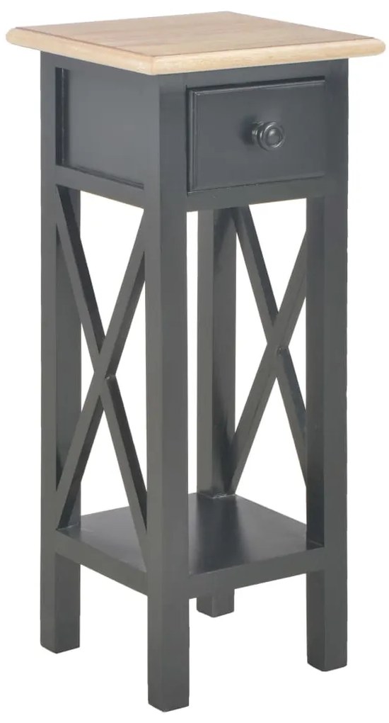 vidaXL Τραπεζάκι Βοηθητικό Μαύρο 27 x 27 x 65,5 εκ. Ξύλινο