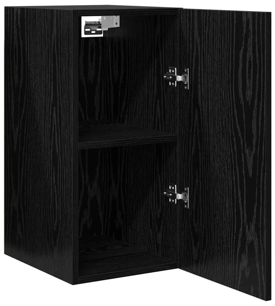 vidaXL Τηλεοπτική Κάβα Τοίχου 2 pcs Μαύρη Οξυά 30,5 x 30 x 60 εκ.