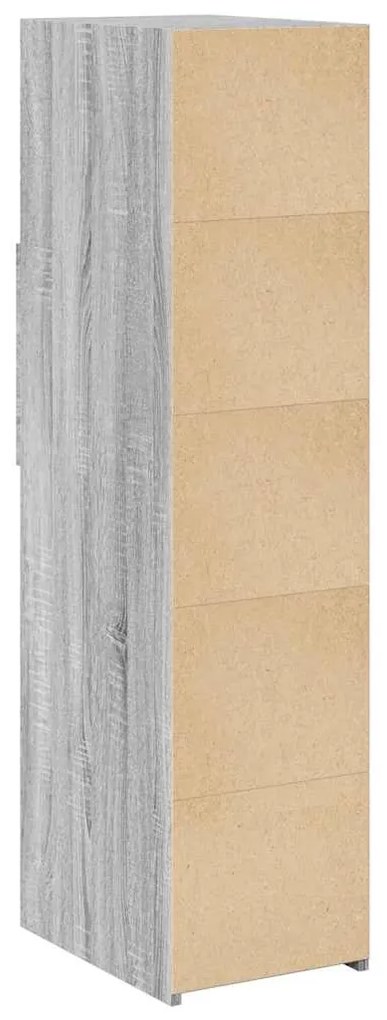 vidaXL Ντουλάπι Γκρι Sonoma 30x42,5x124 εκ. από Επεξεργασμένο Ξύλο