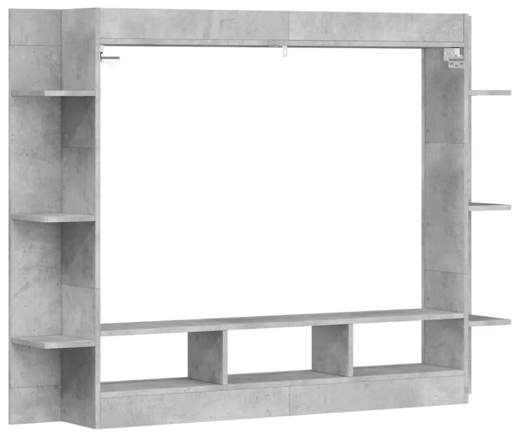 vidaXL Έπιπλο Τηλεόρασης Γκρι Σκυροδέματος 152x22x113 εκ. Επεξ. Ξύλο