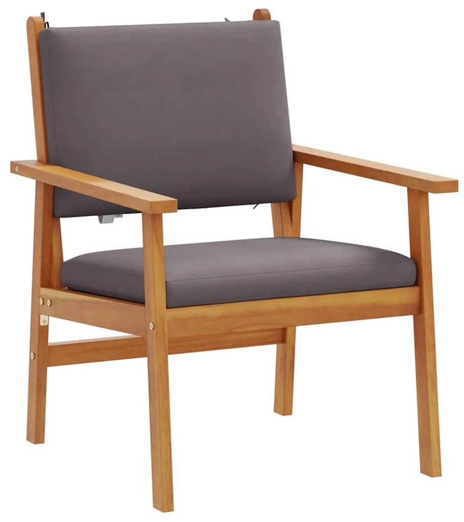 vidaXL Σετ Καναπέ Κήπου 6 pcs Καφέ 45 x 45 x 38 εκ. Μασίφ ξύλο ακακίας