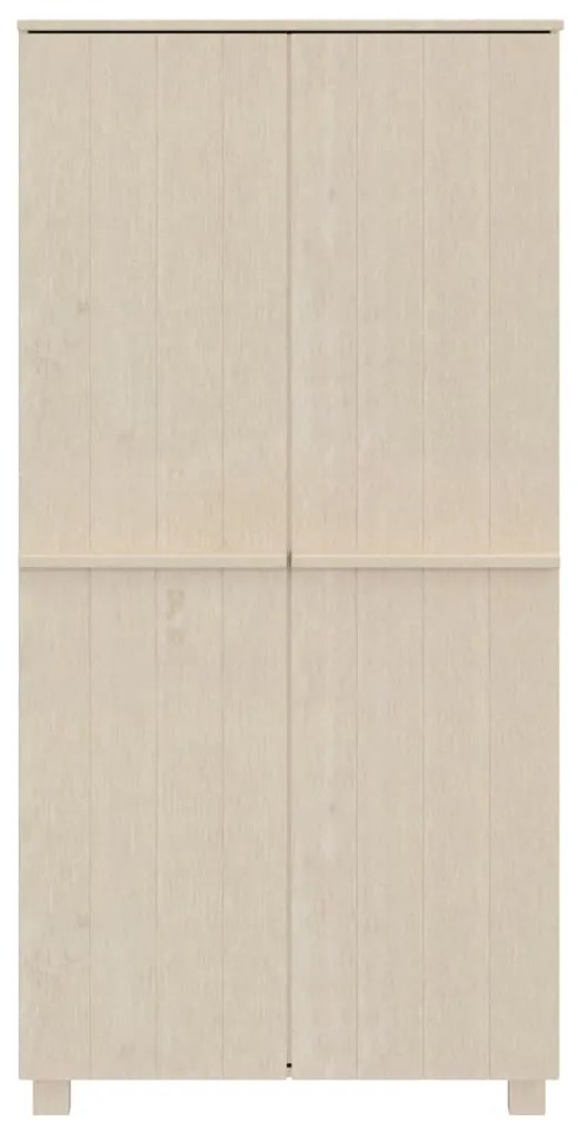 vidaXL Ντουλάπα HAMAR Καφέ Μελί 89 x 50 x 180 εκ. Μασίφ Ξύλο Πεύκου