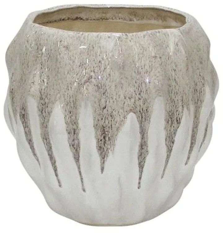Βάζο Belinda 003-124-102 17x17x15cm White-Beige Ceramic