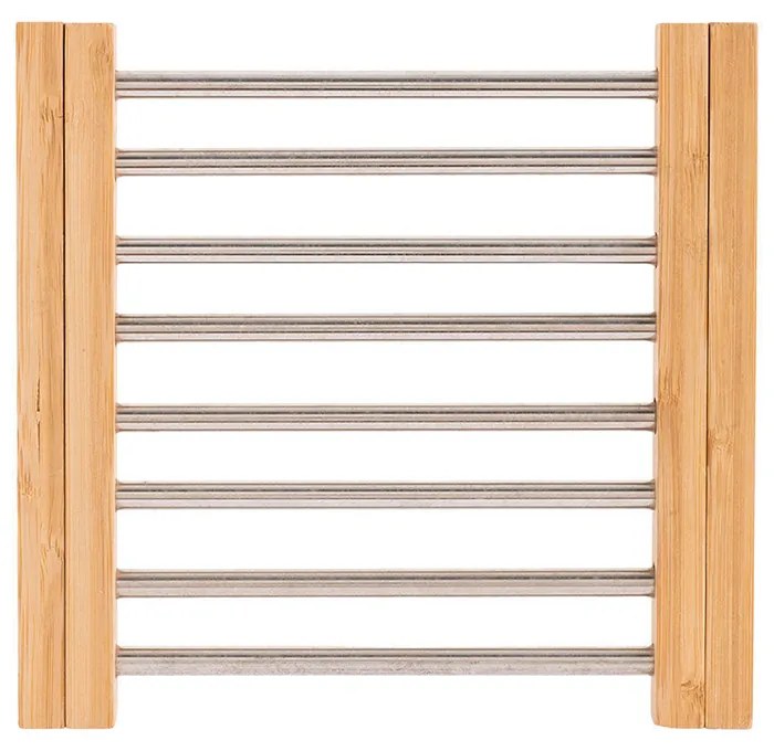 Βάση Μαγειρικού Σκεύους Bamboo Essentials Inox Πτυσσόμενη 22x21.3x2.2cm  Estia