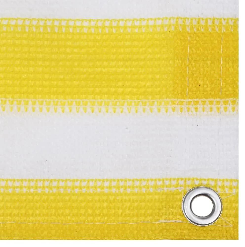 Διαχωριστικό Βεράντας Κίτρινο / Λευκό 90 x 500 εκ. από HDPE - Πολύχρωμο