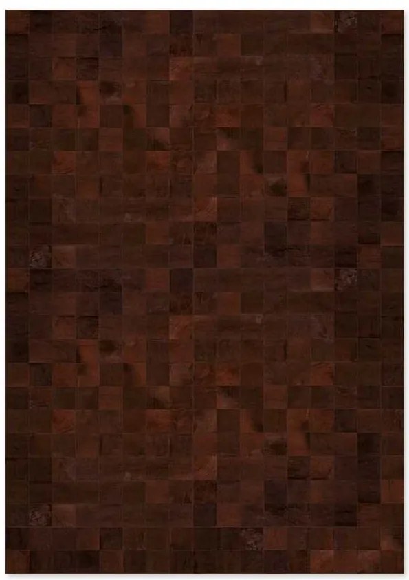 Δερμάτινο Χειροποίητο Χαλί Skin 10 Brown