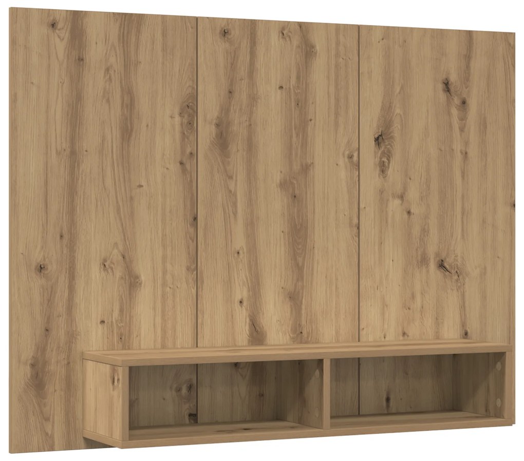 vidaXL Τηλεοπτική Κάβα Τοίχου artisan δρυς 120 x 23.5 x 90 εκ.