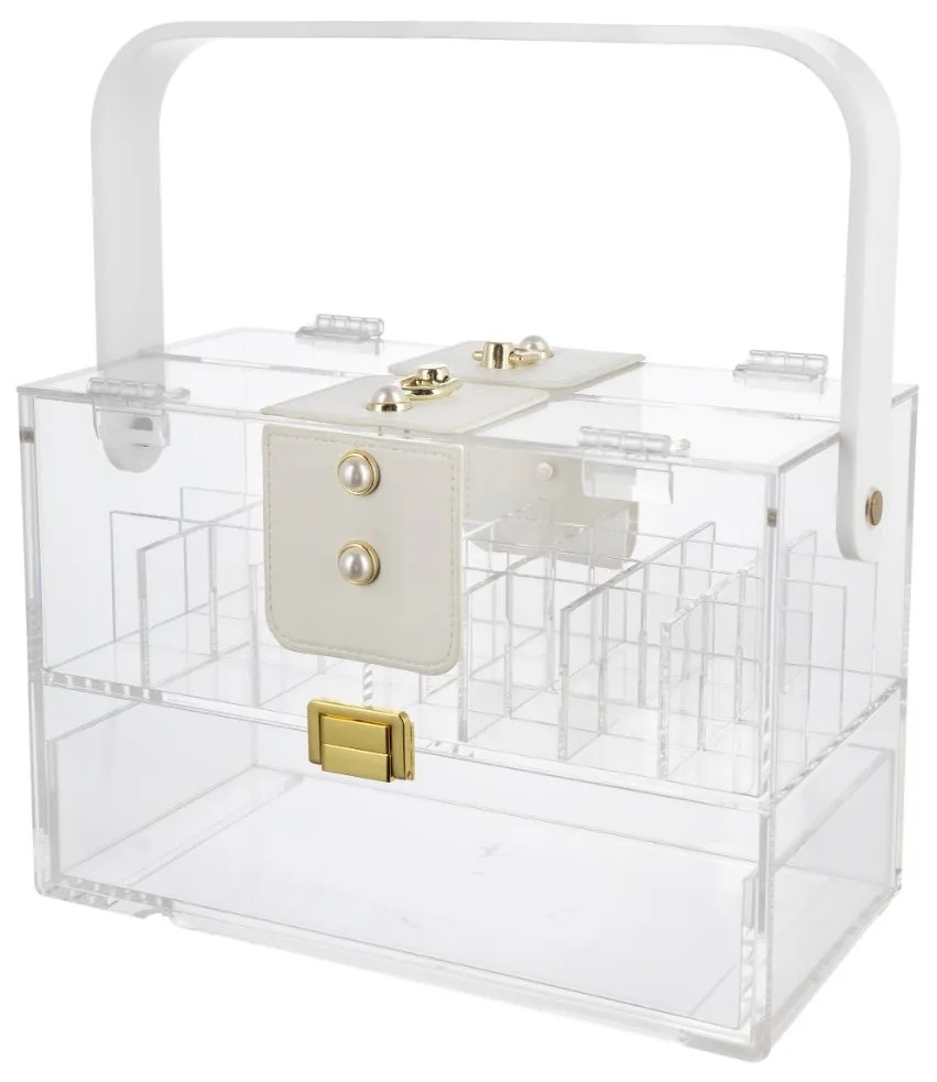 Artekko Acrylic Διακοσμητικό Κουτί Κοσμηματοθήκη Ακρυλικό Διάφανο (24x12.1x16)cm Artekko 70641