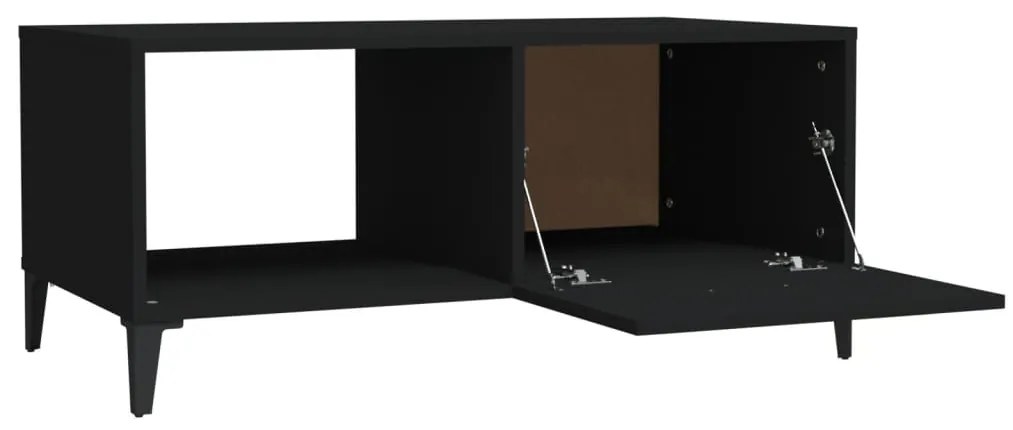 vidaXL Τραπεζάκι Σαλονιού Μαύρο 90x50x40 εκ. Επεξεργασμένο Ξύλο