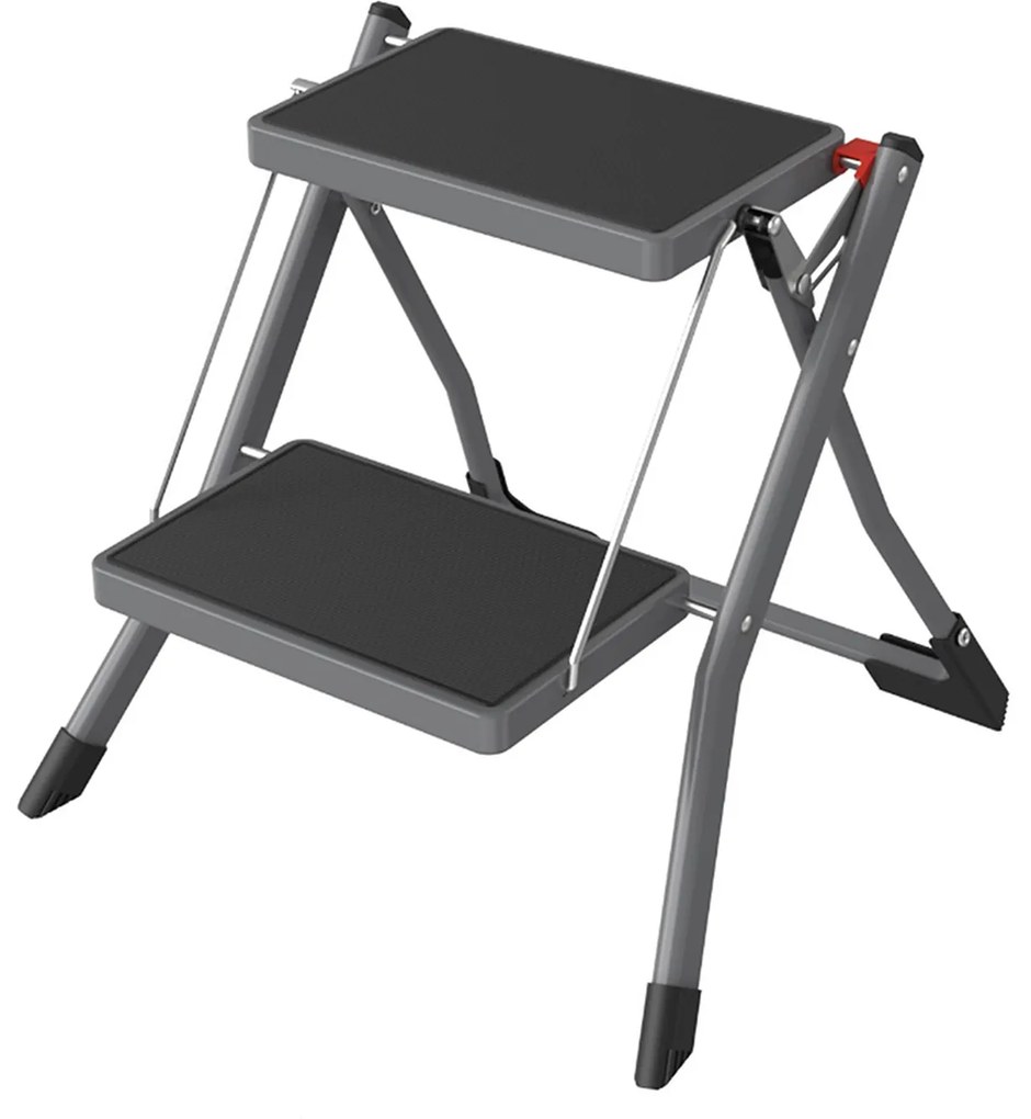 Σκαμπό Διπλής Σκάλας Γκρι Ατσάλινο 49.5x48.5x44.5cm-06512833