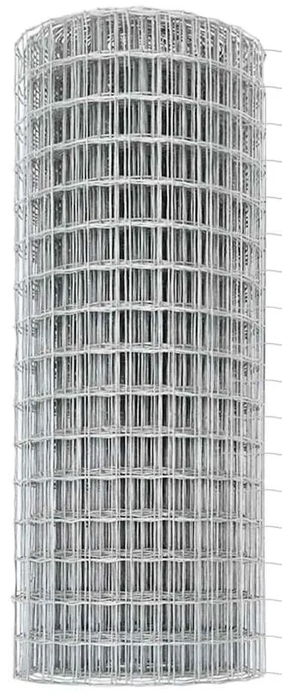 vidaXL Φράχτης με Στήλες. Ασημί 1.4 x 10 m Ατσάλι