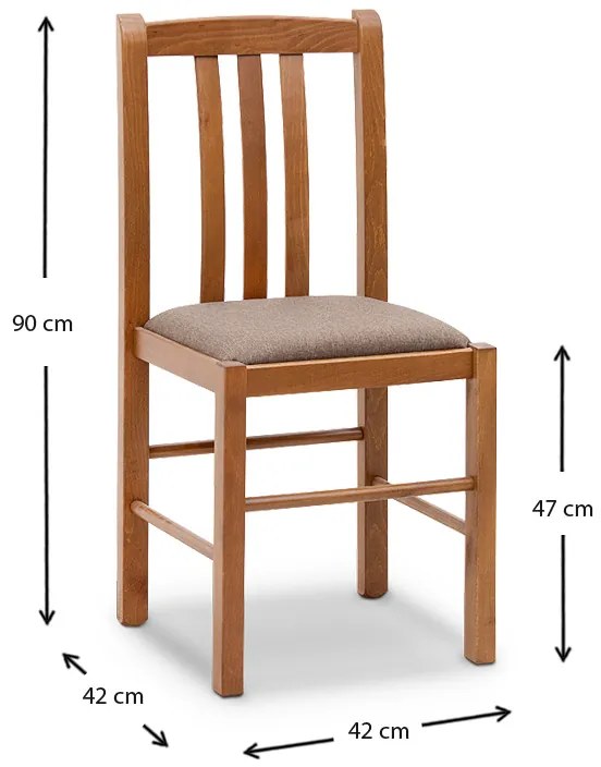 Σετ τραπεζαρίας Bergen Megapap 5 τμχ μασίφ ξύλο - MDF με επεκτεινόμενο τραπέζι 120/150x68x77εκ. - S_GP039-0007,1+GP039-0004,1(X4) - S_GP039-0007,1+GP039-0004,1(X4)