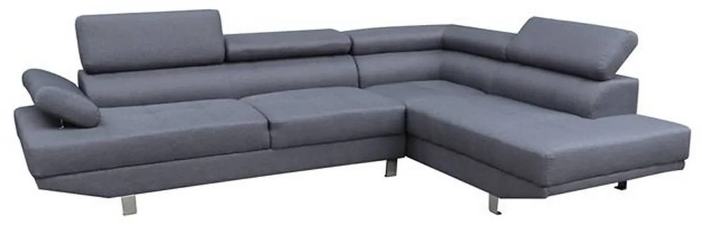 Καναπές Γωνία Αριστερή HM3085.10R Grey 266x212x87 εκ. Fabric