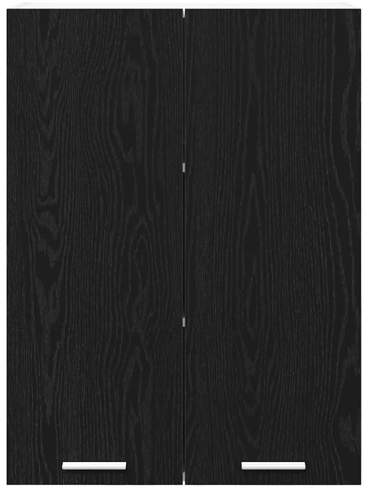 vidaXL Κρεμαστό ντουλάπι με αποθήκευση Μαύρη Οξυά 60 x 31 x 80 εκ.