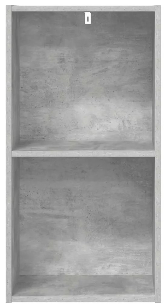 vidaXL Βιβλιοθήκη με 2 Ράφια Γκρι Σκυροδεμ. 40x30x76,5 εκ. Μοριοσανίδα