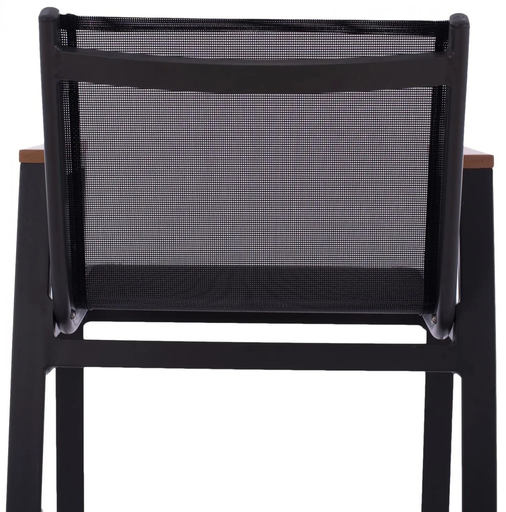 ΣΚΑΜΠΟ ΜΠΑΡ ΑΛΟΥΜΙΝΙΟΥ ΑΝΘΡΑΚΙ ΜΕ POLYWOOD 52 x 58 x 108 εκ. 52x58x108 εκ.