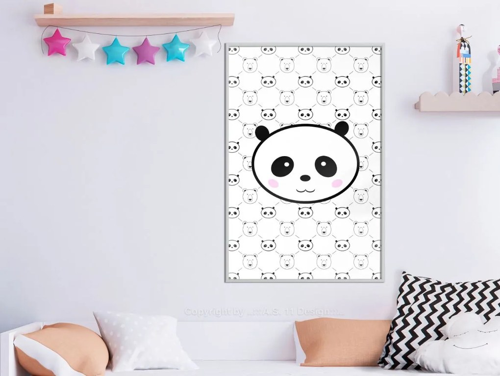 Αφίσα - Panda and Friends - 40x60 - Μαύρο - Χωρίς πασπαρτού
