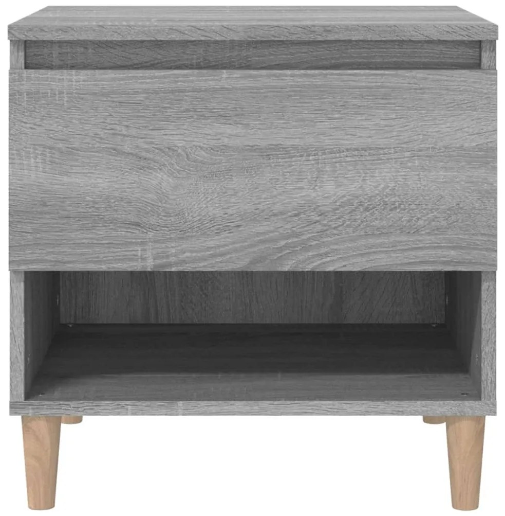 vidaXL Κομοδίνα 2 τεμ Γκρι sonoma 50x46x50 εκ. από Επεξεργασμένο Ξύλο