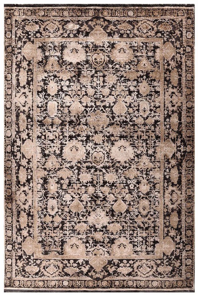 Χαλί Karma 00153-970 Beige-Black Merinos 160X230cm