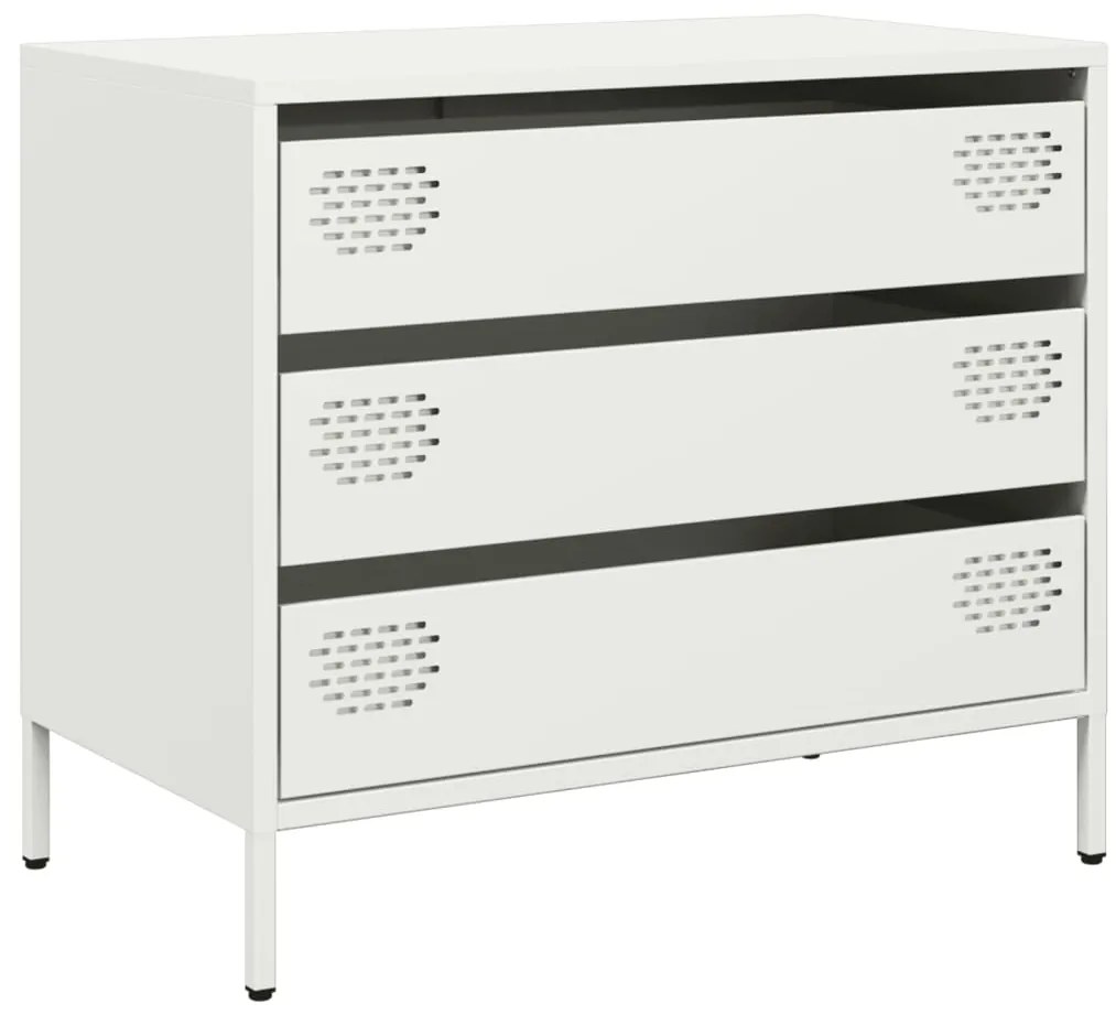 vidaXL Ντουλάπι Λευκό 68x39x58,5 εκ. από Χάλυβα Ψυχρής Έλασης