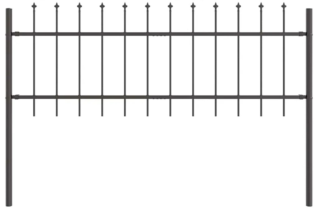 vidaXL Φράχτης Κήπου Γκρι 15.3 x 0.6 μ Ατσάλι με Επικάλυψη Πούδρας