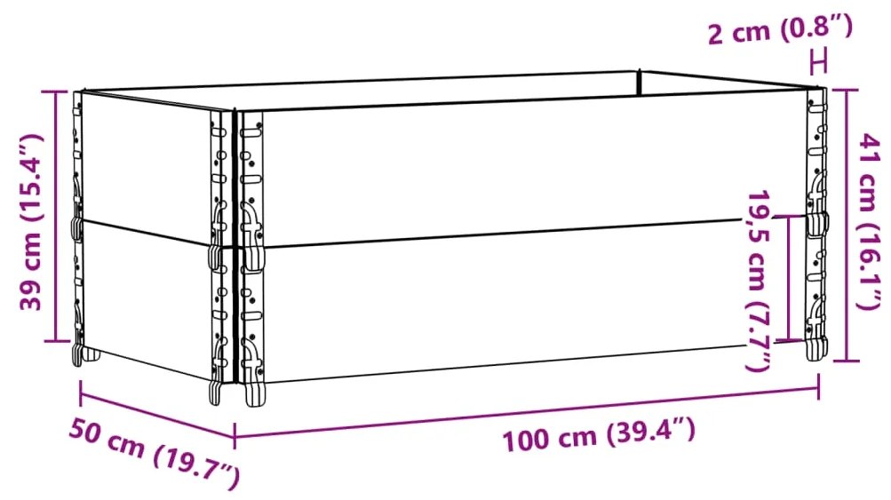 ΖΑΡΝΤΙΝΙΕΡΑ ΚΗΠΟΥ ΜΑΥΡΗ 100X50 ΕΚ. ΑΠΟ ΜΑΣΙΦ ΞΥΛΟ ΠΕΥΚΟΥ 3295392