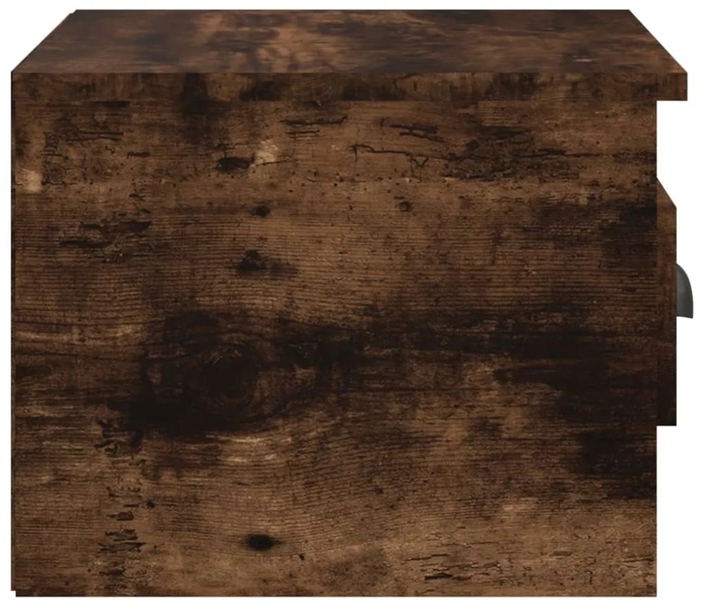 vidaXL Κομοδίνο Επιτοίχιο Καπνιστή Δρυς 41,5 x 36 x 28 εκ.