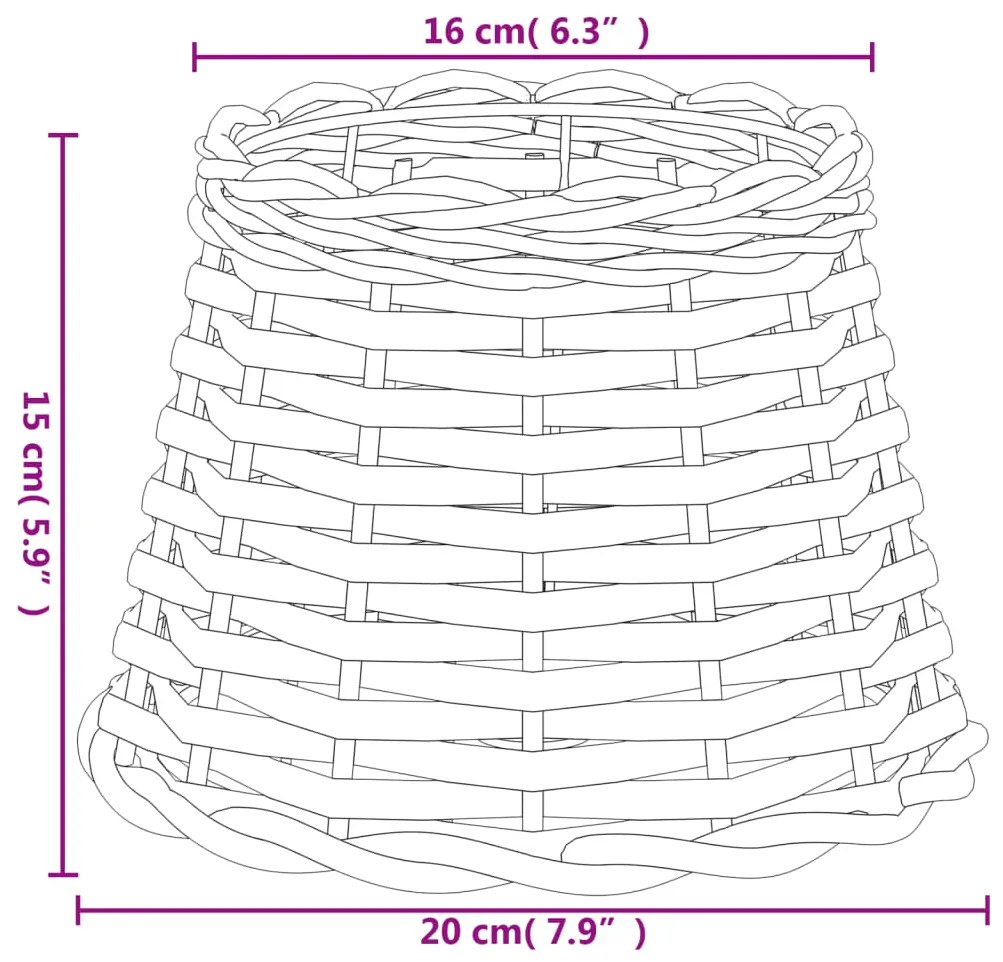 ΚΑΠΕΛΟ ΦΩΤΙΣΤΙΚΟΥ ΚΑΦΕ Ø20X15 ΕΚ. ΑΠΟ WICKER 364389