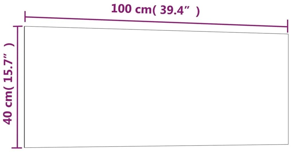 Πίνακας Επιτοίχιος Μαγνητικός Λευκός 100 x 40 εκ. Ψημένο Γυαλί - Λευκό