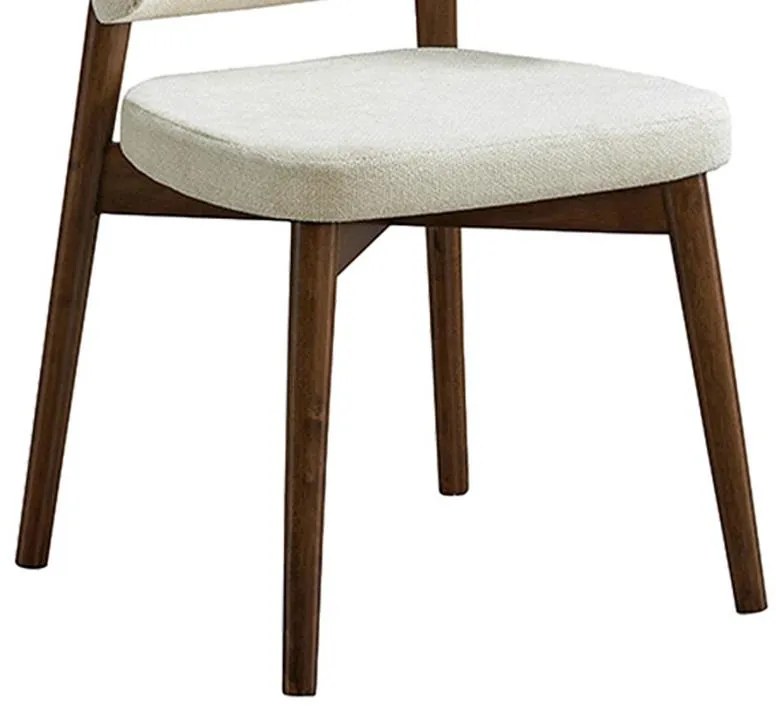 Καρέκλα Siena rubberwood σε καρυδί-εκρού απόχρωση 48x50x81εκ 2αδα 48x50x81 εκ.