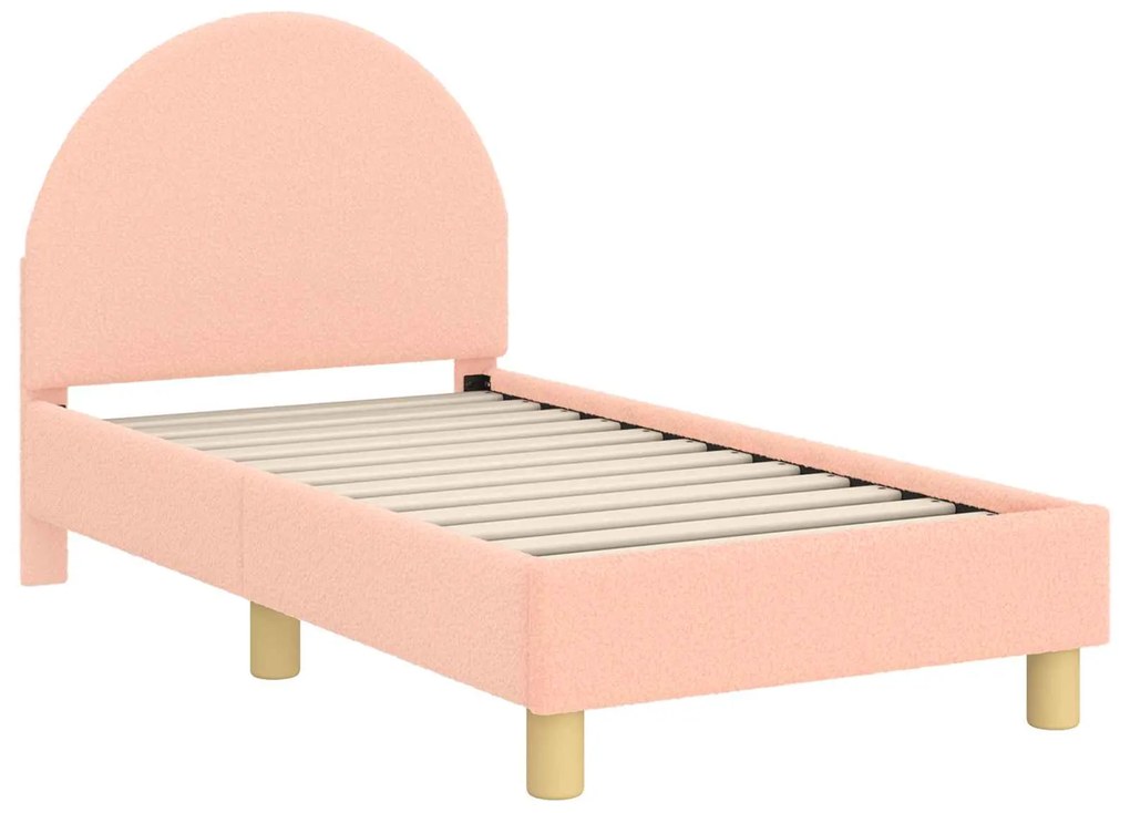 vidaXL Κρεβατική βάση για παιδιά με προσκέφαλο Ροζ 70 x 140 cm