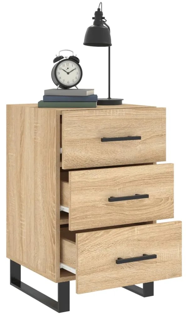 vidaXL Κομοδίνο Sonoma Δρυς 40 x 40 x 66 εκ. από Επεξεργασμένο Ξύλο