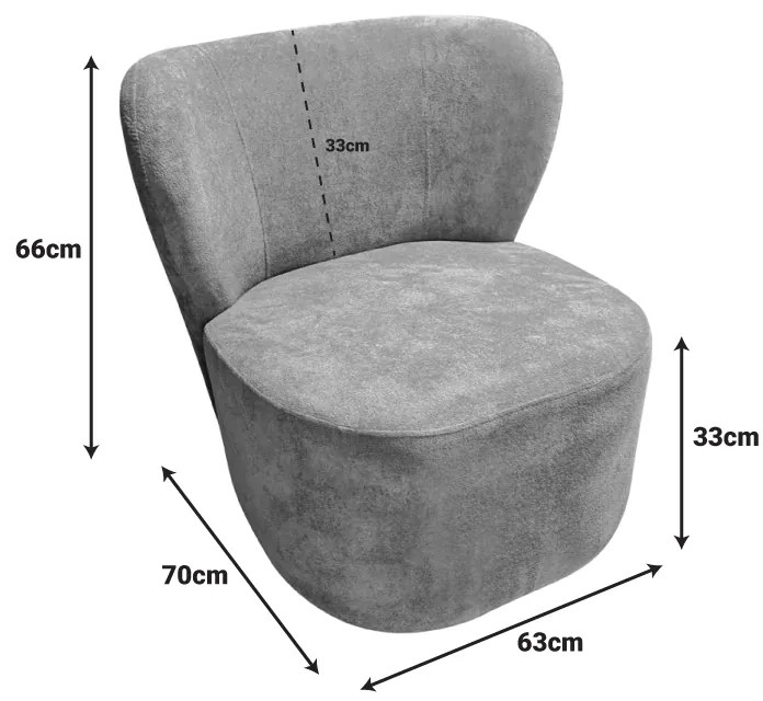 Πολυθρόνα Veridian pakoworld ύφασμα σε φυστικί απόχρωση 63x70x66εκ