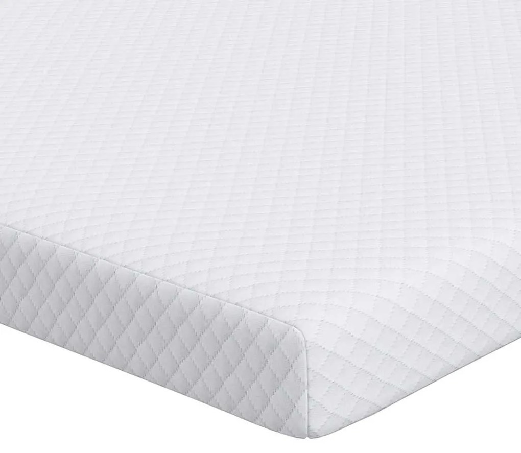 vidaXL Στρώματα Λευκό 200 x 200 cm 100% ύφασμα πολυεστέρα με τζακάρ