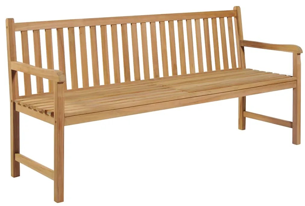 vidaXL Παγκάκι Κήπου 175 εκ. από Μασίφ Ξύλο Teak με Taupe Μαξιλάρι