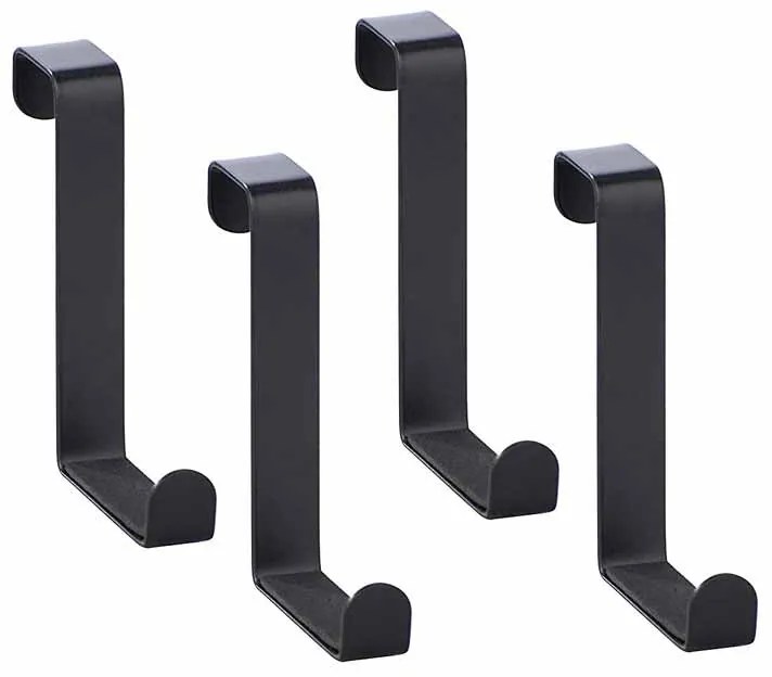 Κρεμαστράκια Πόρτας (Σετ 4τμχ) Wenko Black Matte 23175100